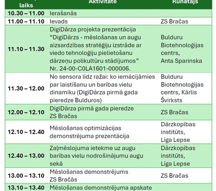 lauka dienas programma